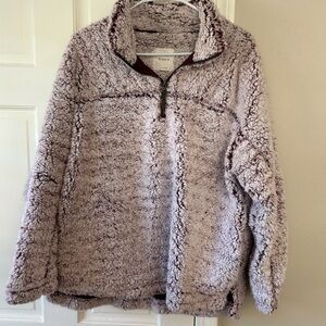 Elodie Plum and Cream Sherpa Jacket